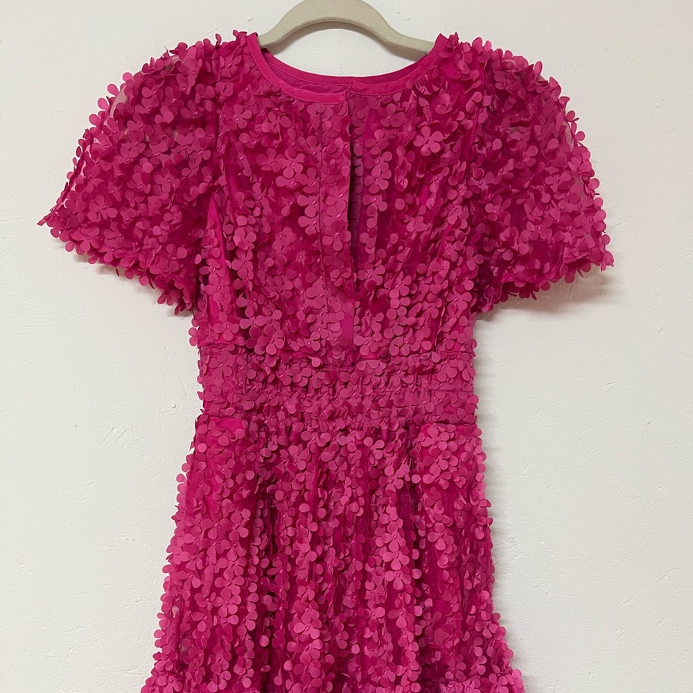 Anthropologie The Somerset Mini Dress Floral Appliqué Edition